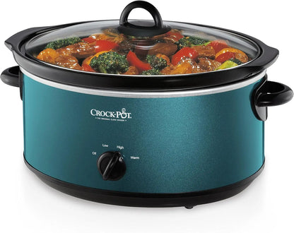 7-Quart Manual Slow Cooker in Turquoise