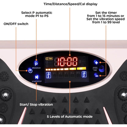 Fitness Vibration Board for Home, Full Body Exercise Machine
