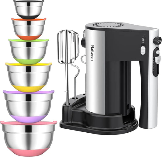 600W Electric Hand Mixer for Kitchen Baking or Cooking