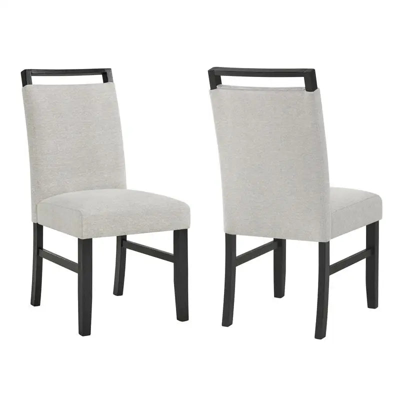Contemporary 7pc Dining Set and Full Back Upholstered Chairs