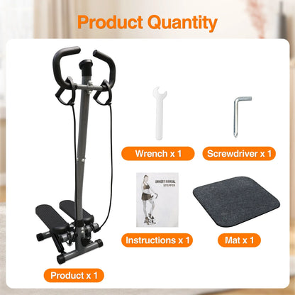Exercise Twist Stepper Machine with Handlebar