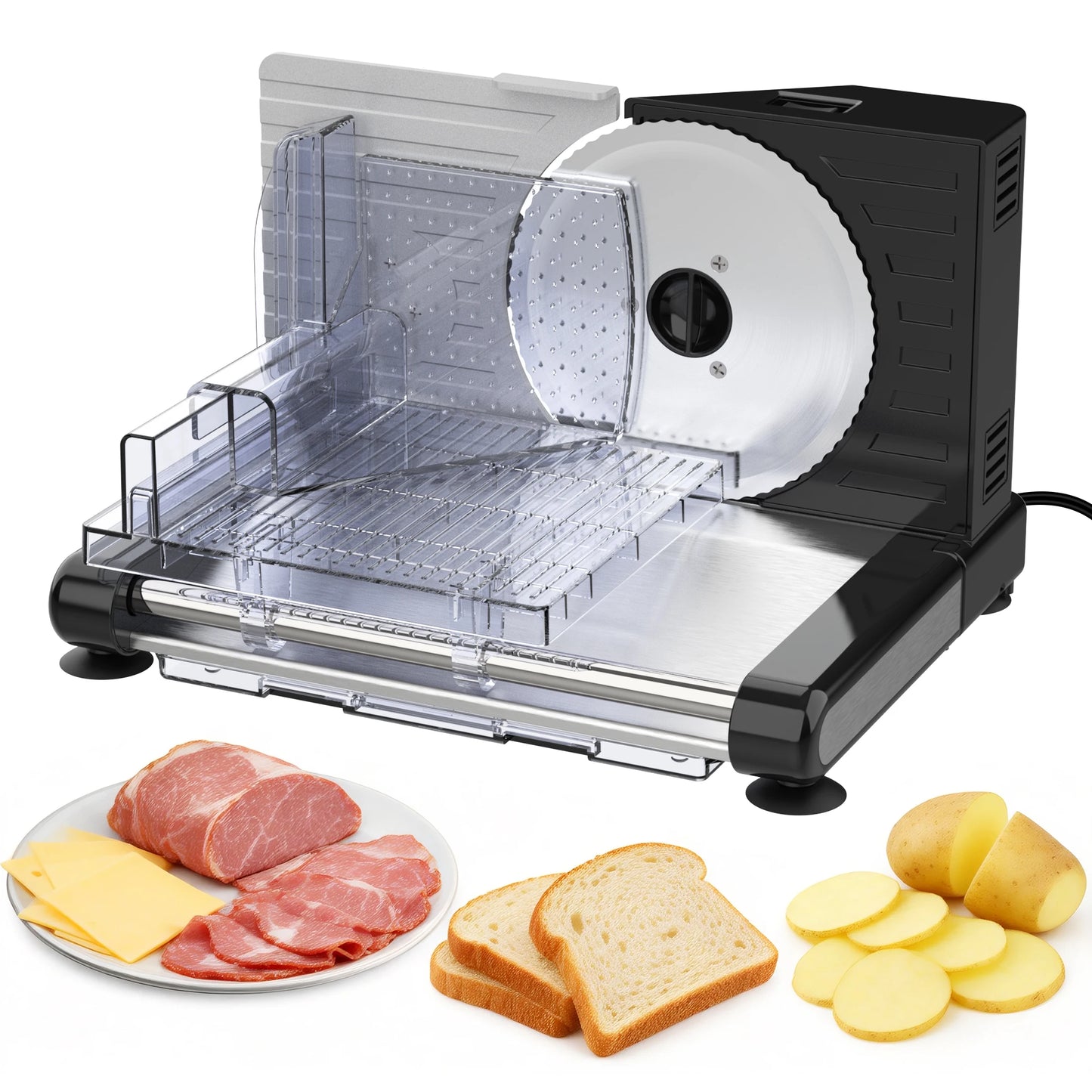 Electric Meat Slicer Machine for Home Cut Meat and Cheese