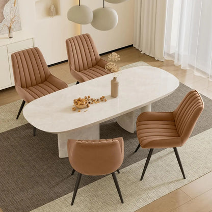 Mid Century Modern Kitchen Chairs with Soft Cushion, Set of 4