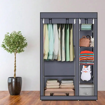 71" Portable, Freestanding Wardrobe, Closet Storage Organizer