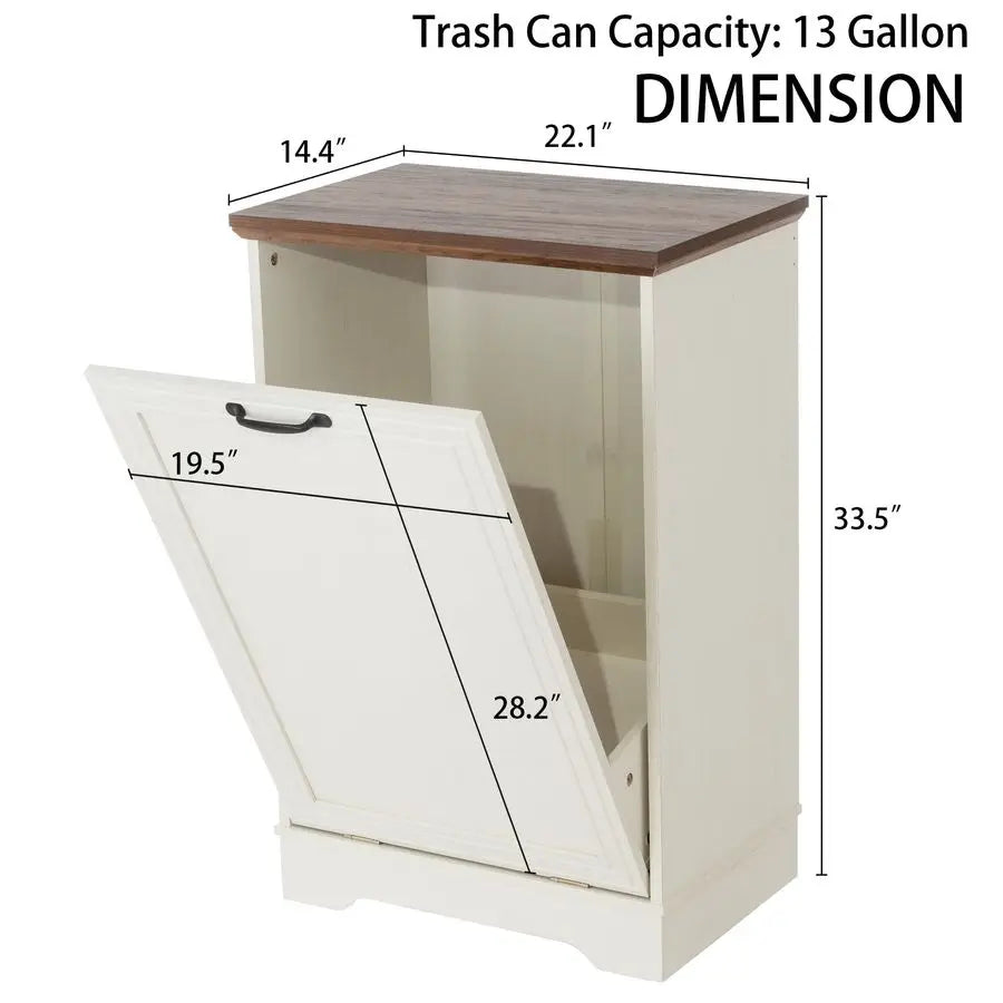 Tilt Out  Hidden Trash Can Cabinet