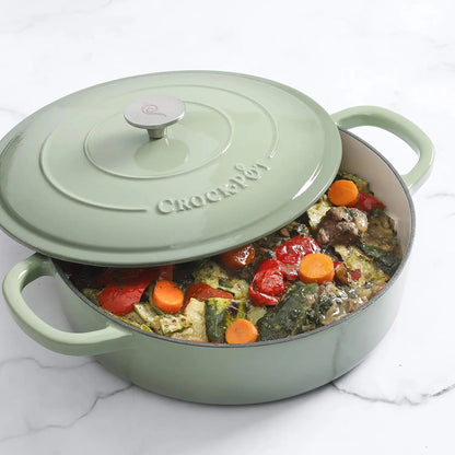 5-Quart Enameled Cast Iron Braiser with Lid