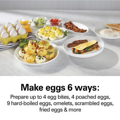 6in1 Electric Egg Cooker for Hard Boiled Eggs,  5.25 NonStick Skillet for Omelets