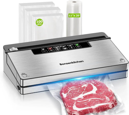 Stainless Steel Vacuum Sealer with 100 Bags