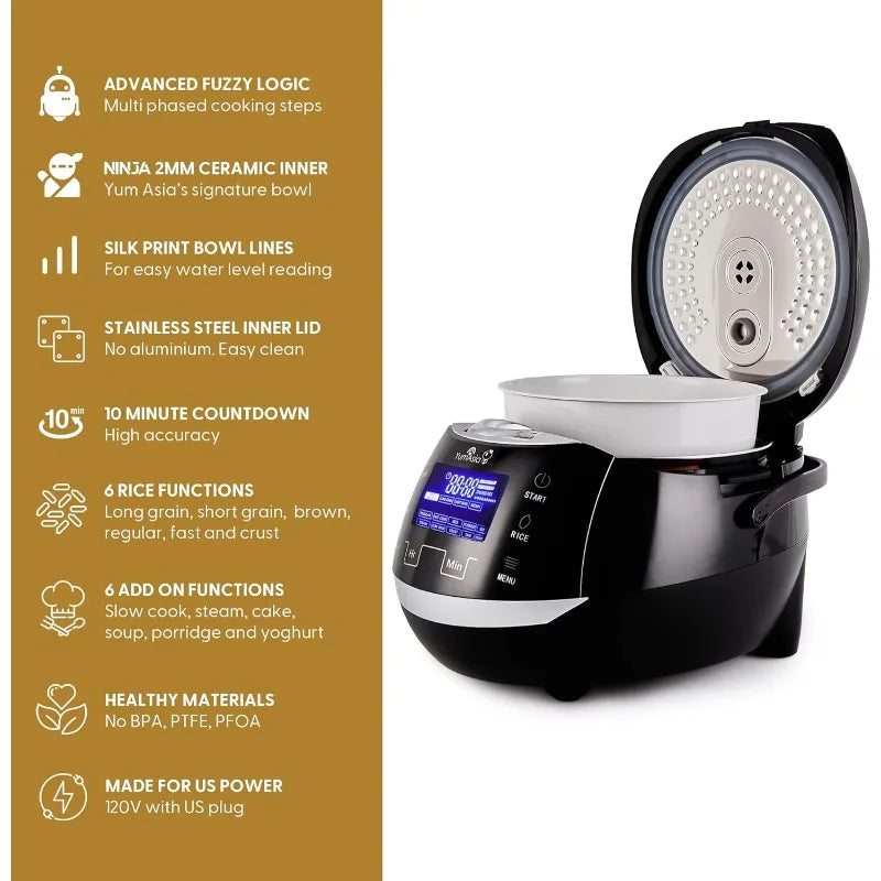 Yum Asia Sakura Rice Cooker with Ceramic Bowl