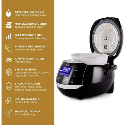 Yum Asia Sakura Rice Cooker with Ceramic Bowl