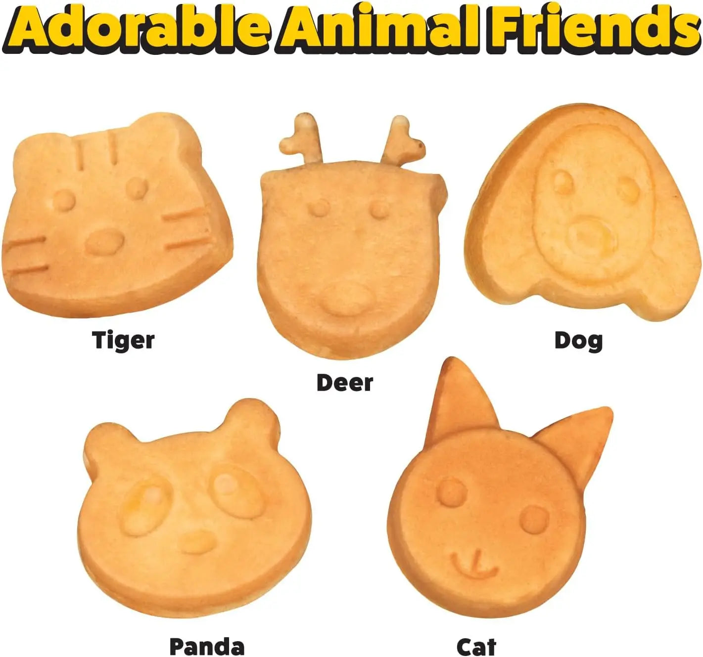 Waffle Wow! Animal Friends Waffle Maker – 7 Cute Animal Shapes