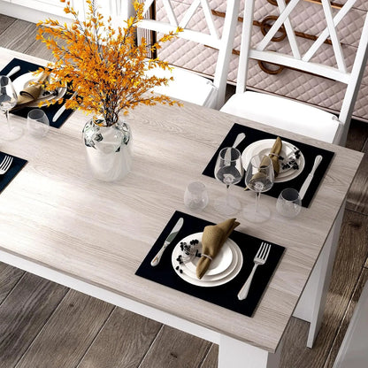 Wooden,  Rectangular Dinner Table Or Modern Kitchen Table for 4