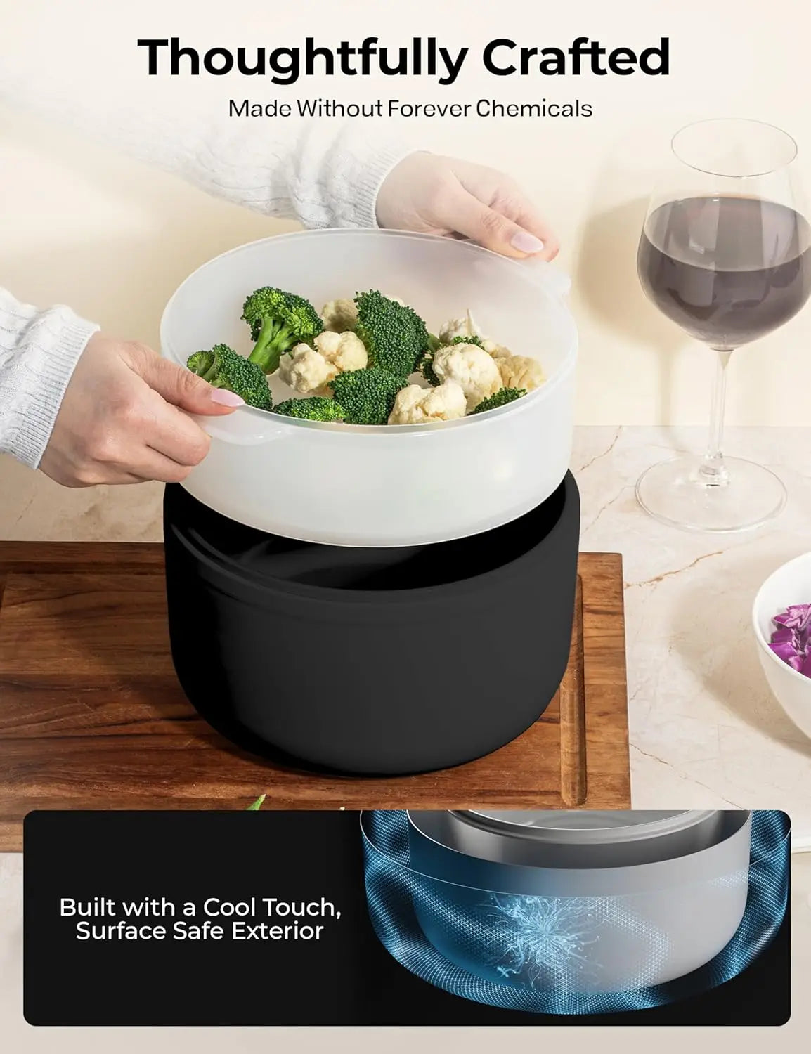 PRO Electric Hot Pot with Lid and Steame