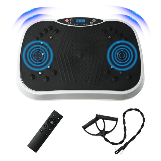 Portable Vibration Plate Exercise Machine with Bluetooth Remote Control With Resistance Bands