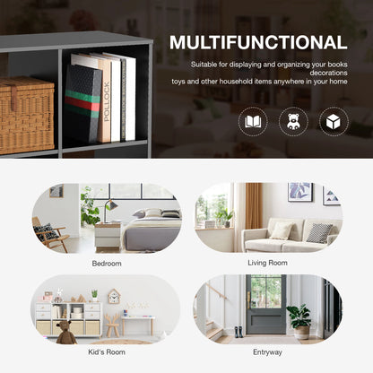 9 Cube Storage Organizer, Open Wooden Bookshelf