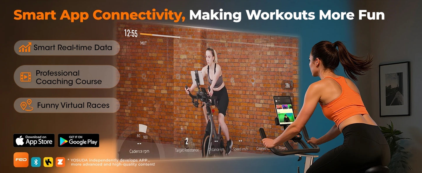YOSUDA PRO Magnetic Exercise Bike, Indoor Cycling Bike Stationary with Comfortable Seat Cushion