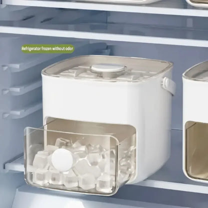 48-Cube Ice Maker - Portable, Double Layer, Easy-Press Lid