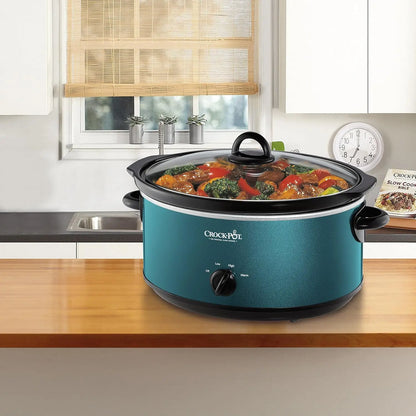7-Quart Manual Slow Cooker in Turquoise