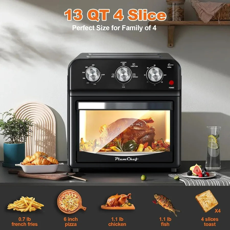 13 Quart 4 Slices Air Fryer Convection Toaster Oven