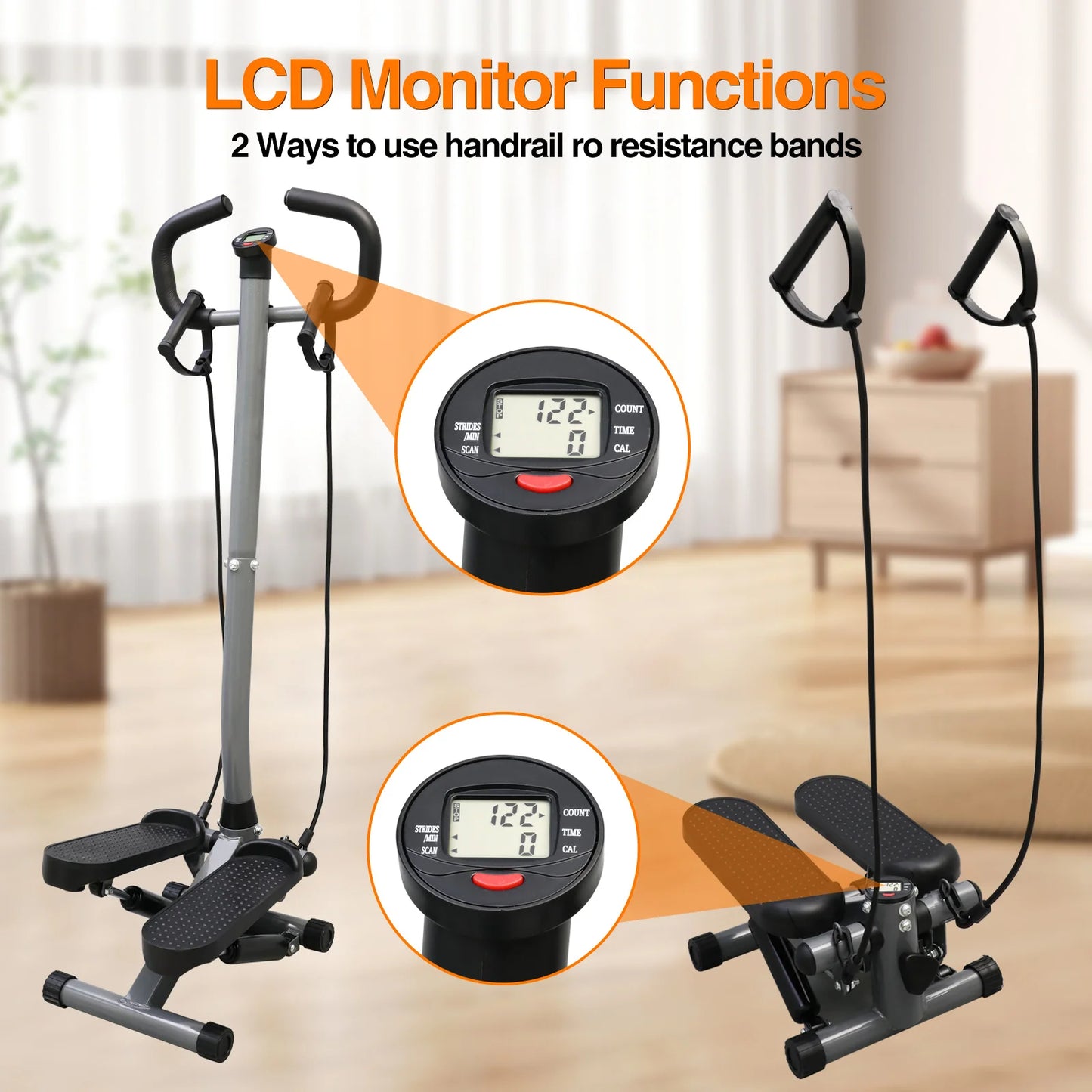 Exercise Twist Stepper Machine with Handlebar