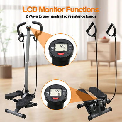 Exercise Twist Stepper Machine with Handlebar