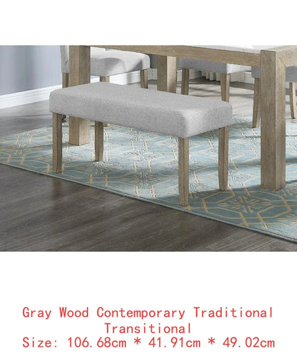 Contemporary 7pc Dining Set and Full Back Upholstered Chairs