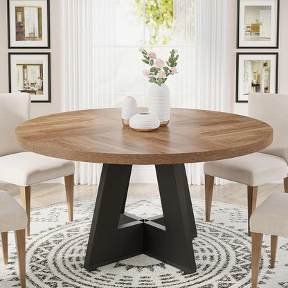 47 inch Round Dining Table or Wood Kitchen Table