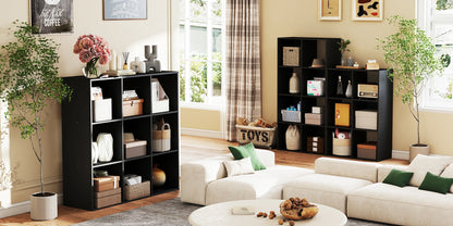 9 Cube Storage Organizer, Open Wooden Bookshelf
