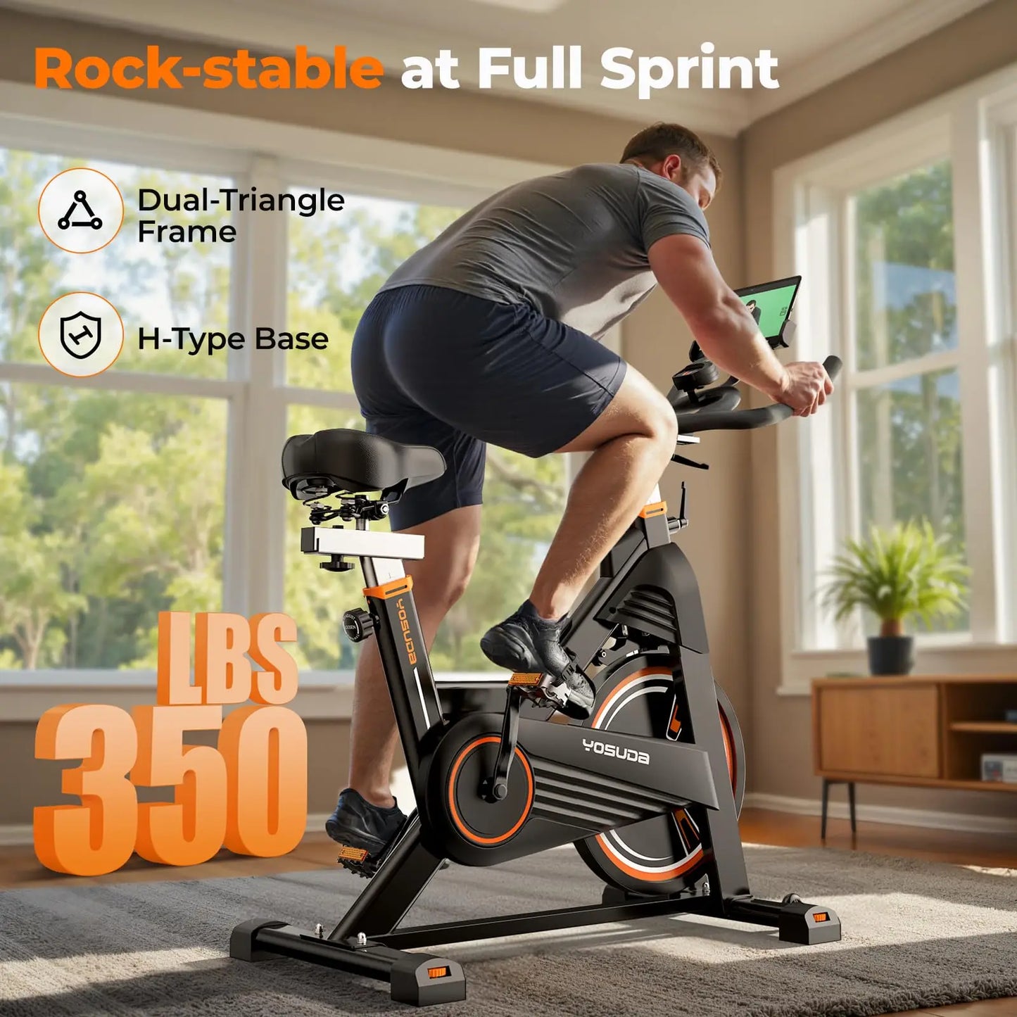YOSUDA PRO Magnetic Exercise Bike, Indoor Cycling Bike Stationary with Comfortable Seat Cushion
