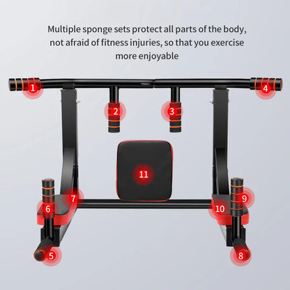 Multifunctional wall-mounted pull-up bar, pull-up fitness support.