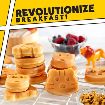 Waffle Wow! Animal Friends Waffle Maker – 7 Cute Animal Shapes