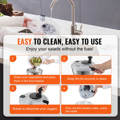 VEVOR Stainless Steel Salad Spinner