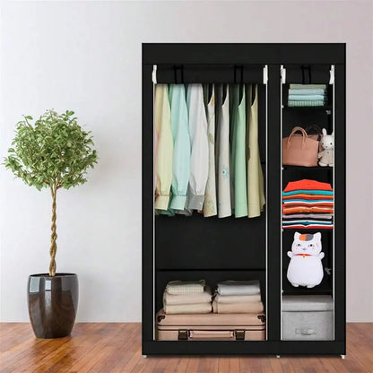 71" Portable, Freestanding Wardrobe, Closet Storage Organizer