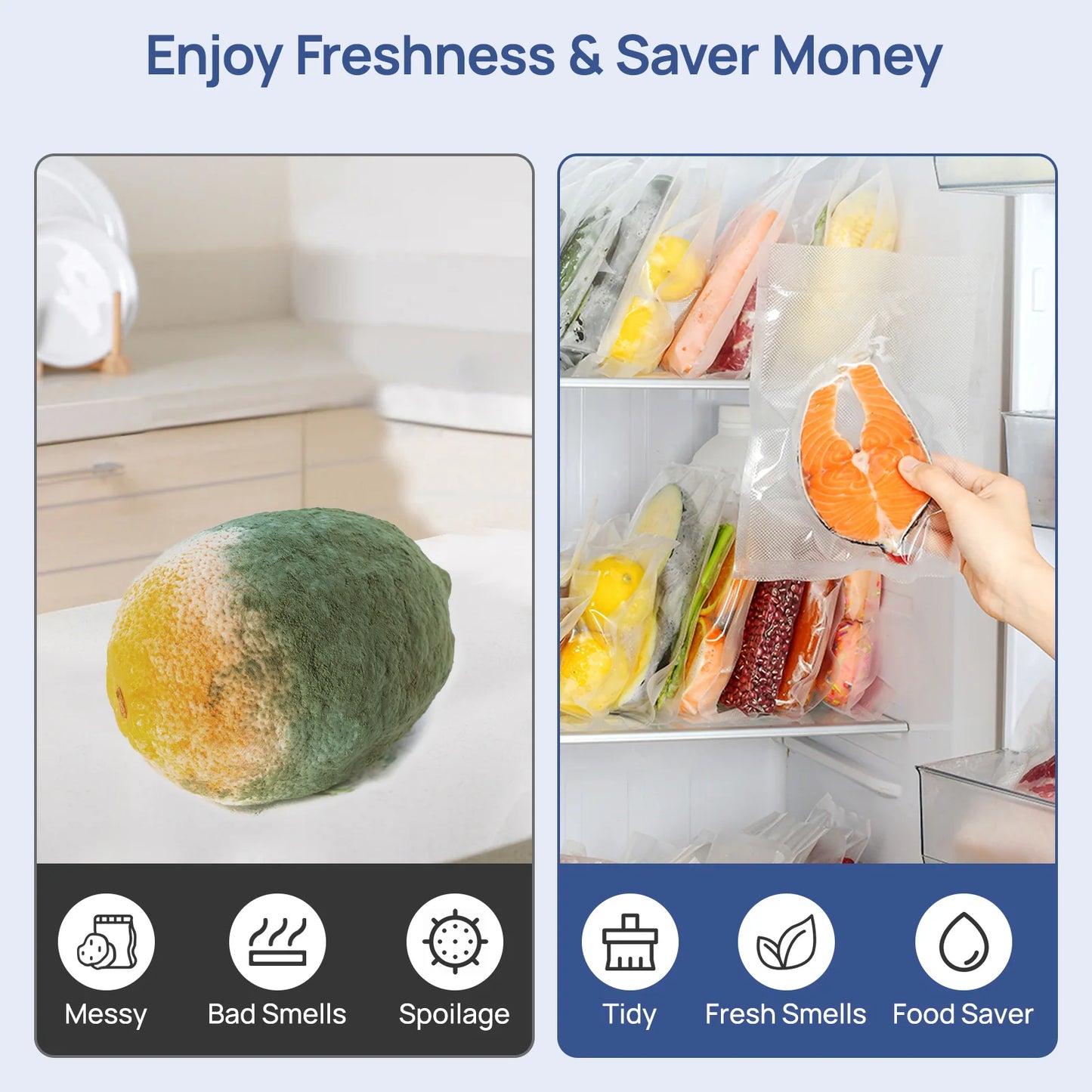 Automatic Multi Functional Built-in Storage & Cutting Vacuum Sealer
