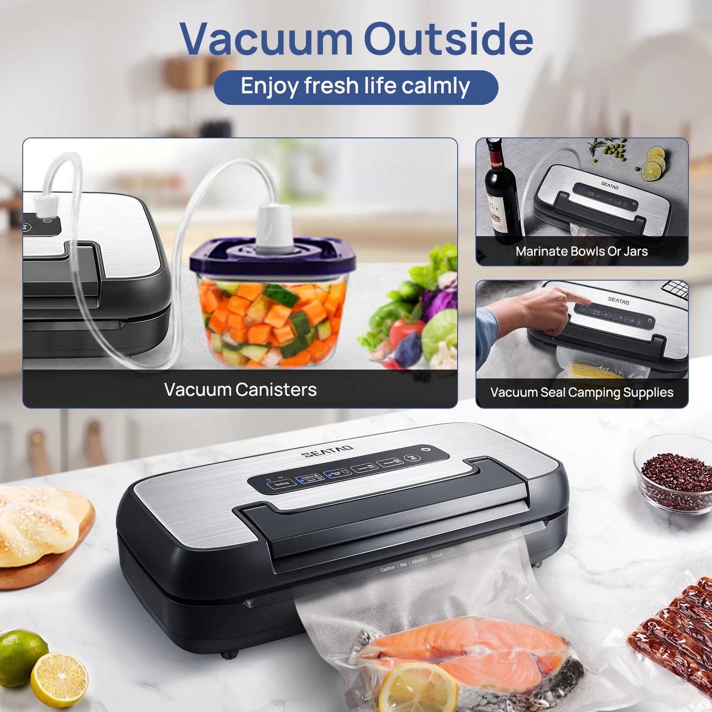 Automatic Multi Functional Built-in Storage & Cutting Vacuum Sealer