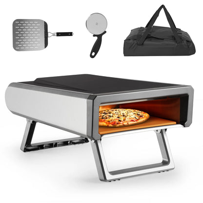 Pizza Oven, 12" Pizza Oven Outdoor With Gas Powered Propane