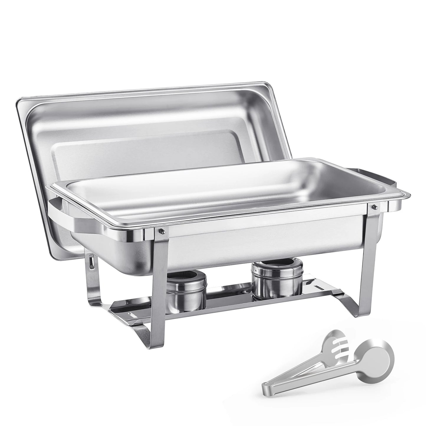 SucceBuy 8 Qt Stainless Steel Chafer with Catering Warmer Server