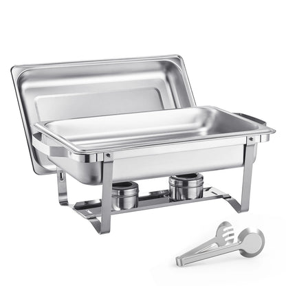 SucceBuy 8 Qt Stainless Steel Chafer with Catering Warmer Server