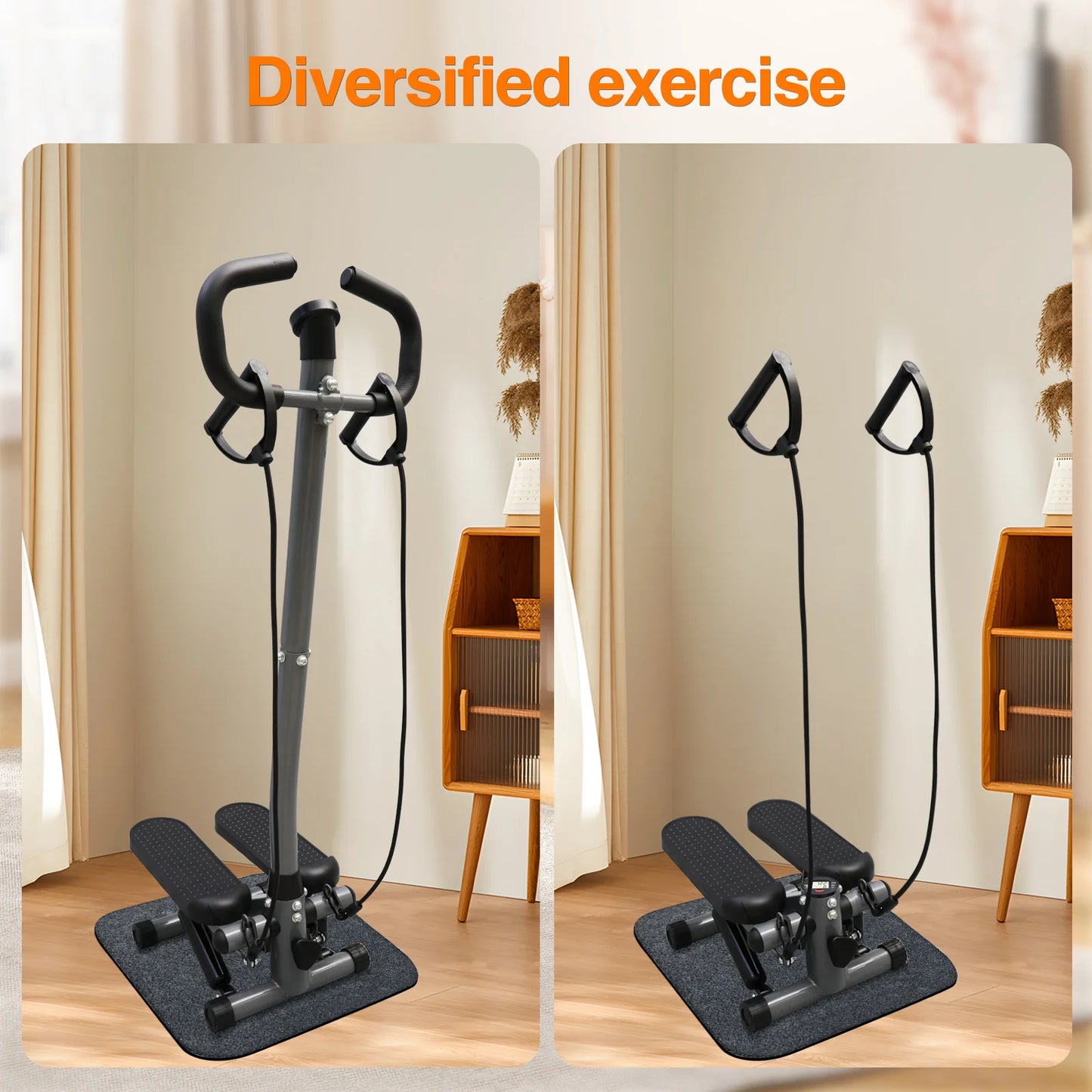 Exercise Twist Stepper Machine with Handlebar
