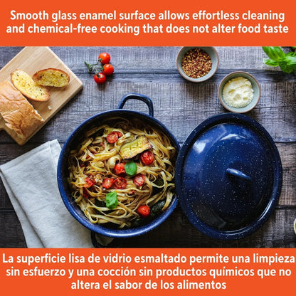 Enamel Stock Pot Soup or Stews, Hand Wash Only