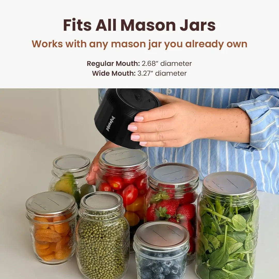Portable Electric Mason Jar Vacuum Sealer Kit