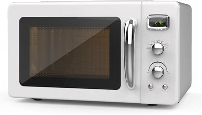 Retro Countertop Microwave Oven, Defrost & 8 Auto-cooking Programs