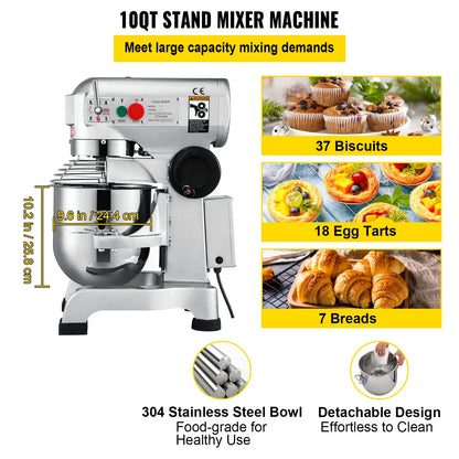 10- 30L Electric Dough Machine Kitchen Food Stand Blender