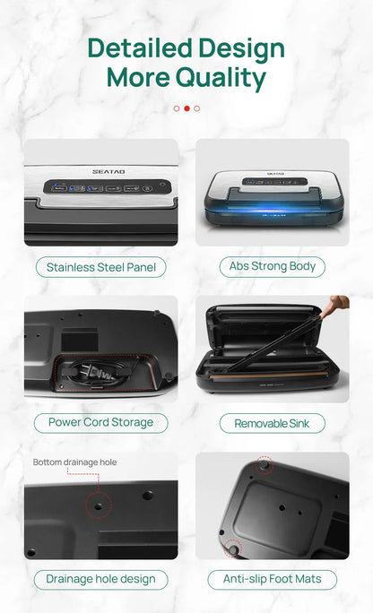 Automatic Multi Functional Built-in Storage & Cutting Vacuum Sealer