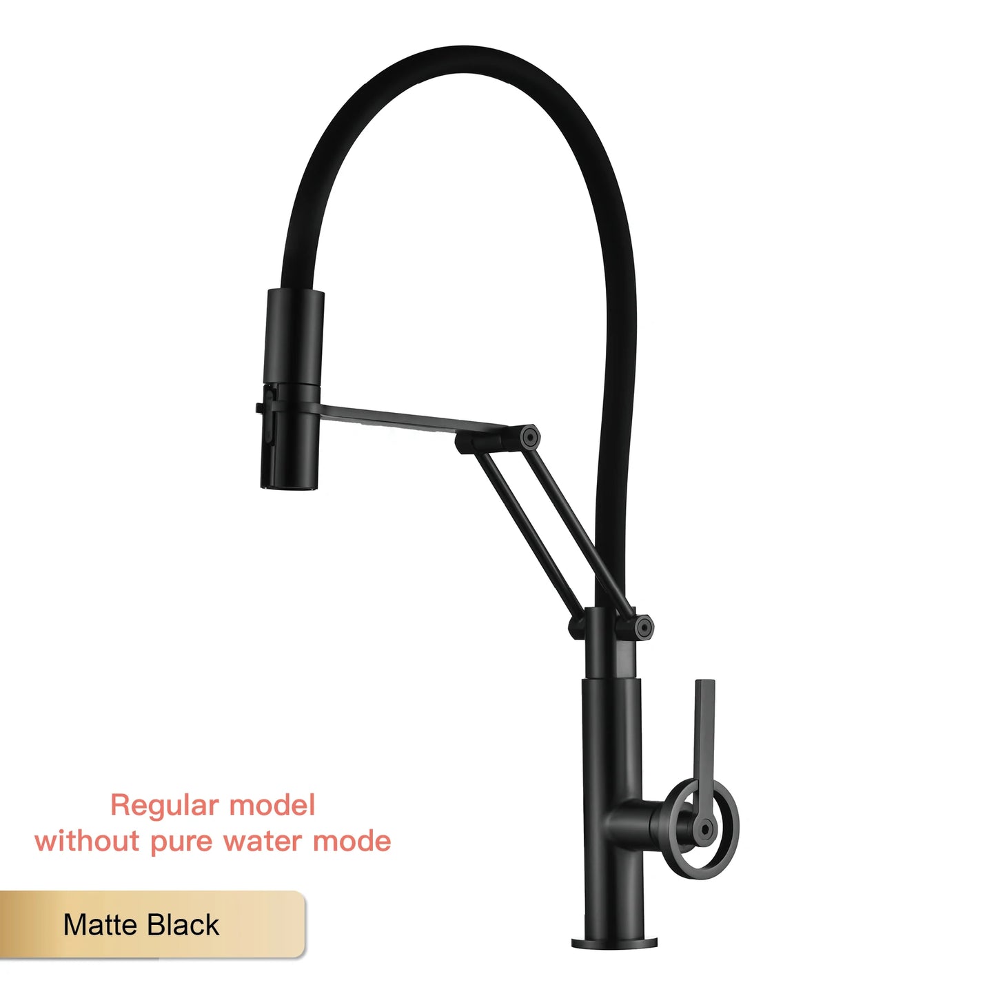 Gun gray brass island style kitchen faucet with filtered Water, Pull out Sprayer, 2-function sink Mixer