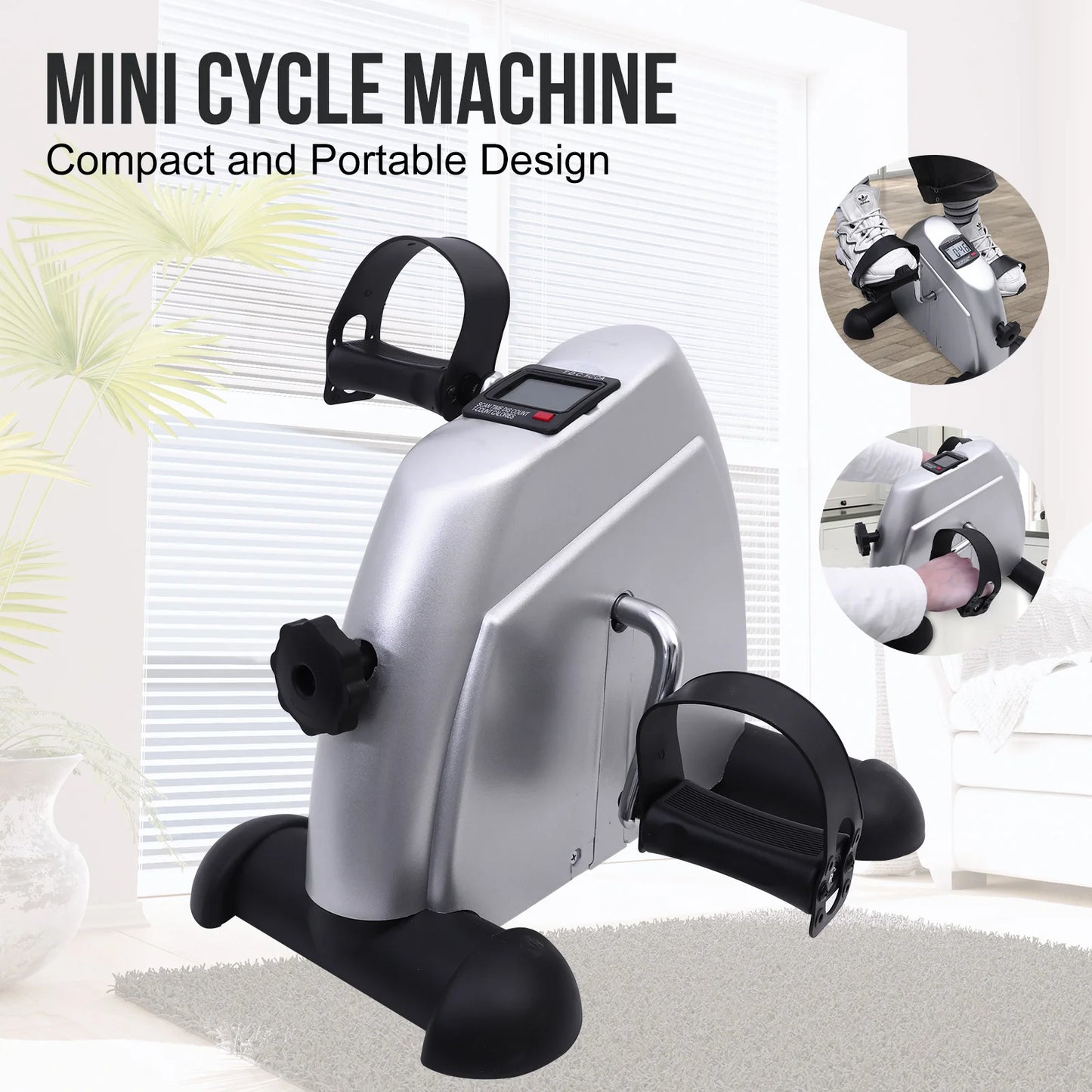 Mini Pedal Exercise Bike, Cycling Portable Bike