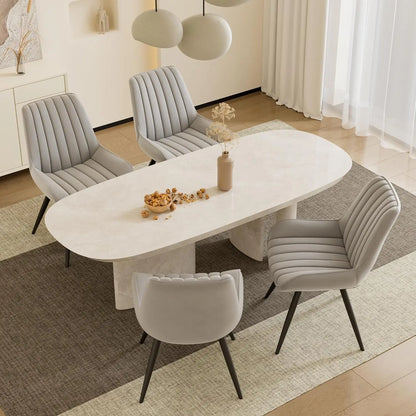 Mid Century Modern Kitchen Chairs with Soft Cushion, Set of 4