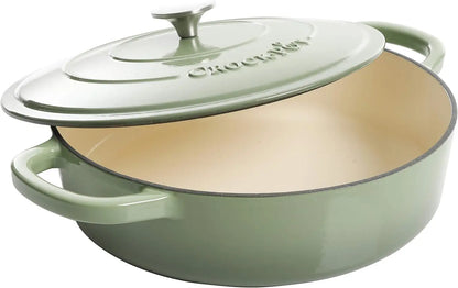 5-Quart Enameled Cast Iron Braiser with Lid