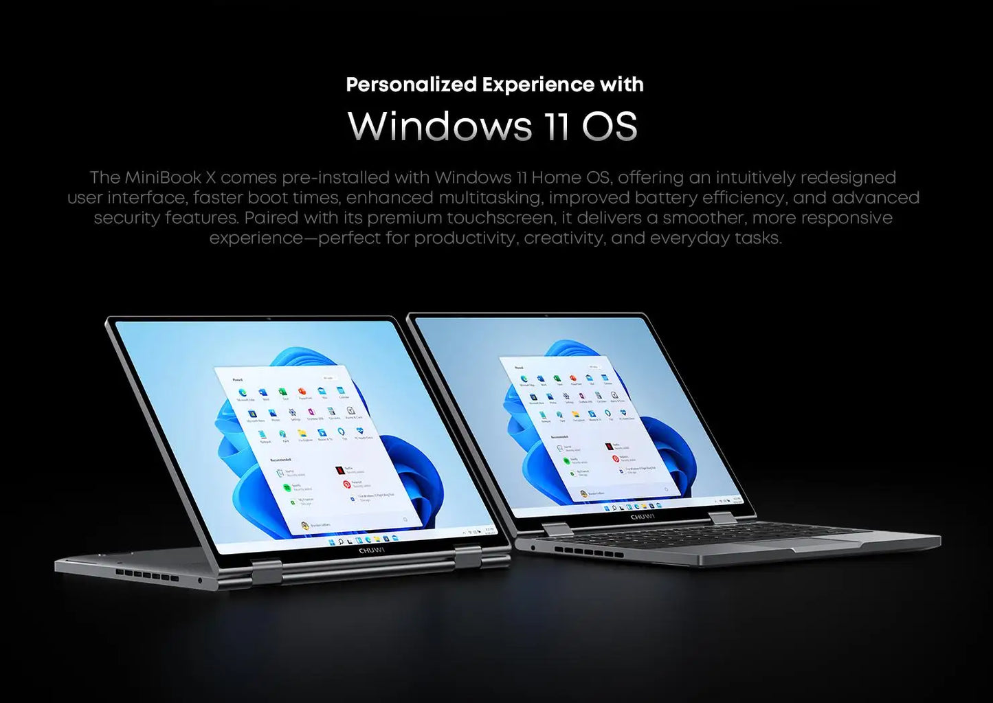 CHUWI MiniBook X 2 in 1 Laptop Intel 16GB LPDDR5 10.51