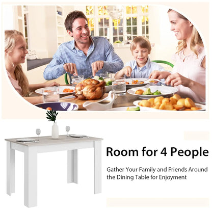 Wooden,  Rectangular Dinner Table Or Modern Kitchen Table for 4